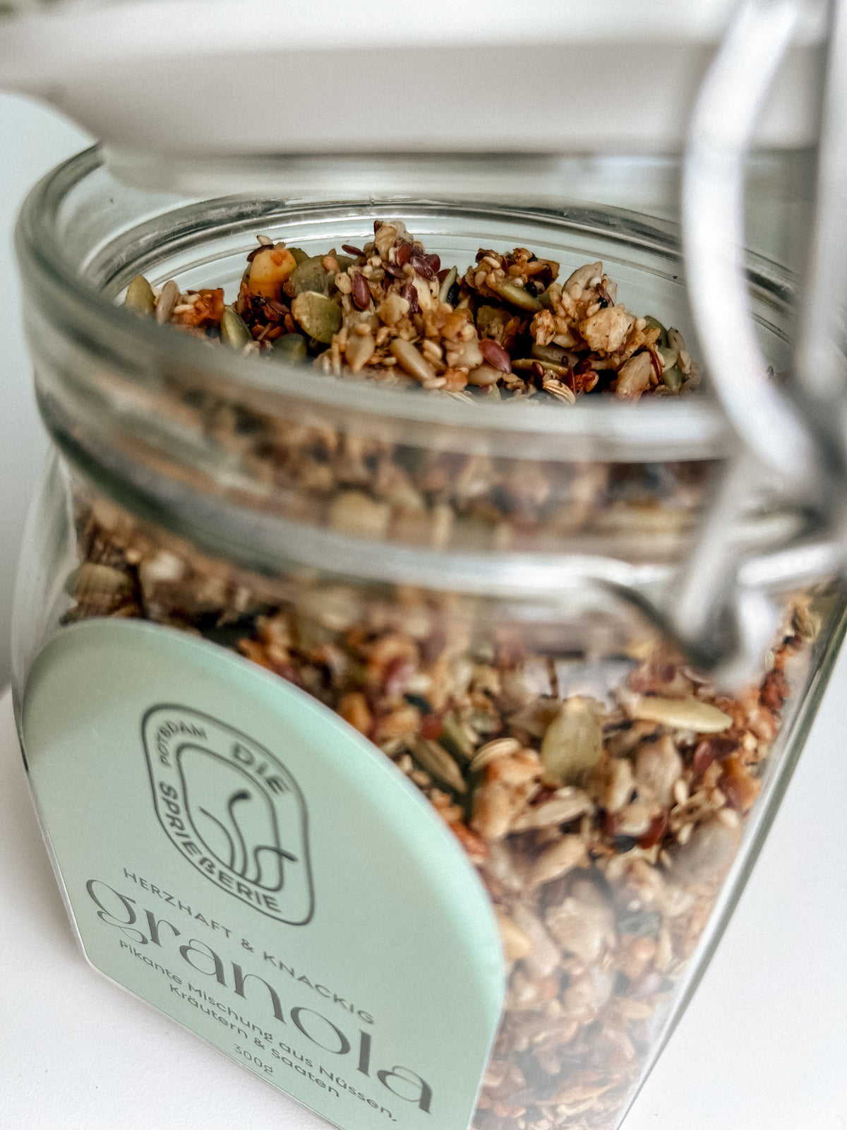 Die Spriesserie Granola glutenfrei salty herzhaft Nuss Knuspermischung Snack Müsli made in Potsdam