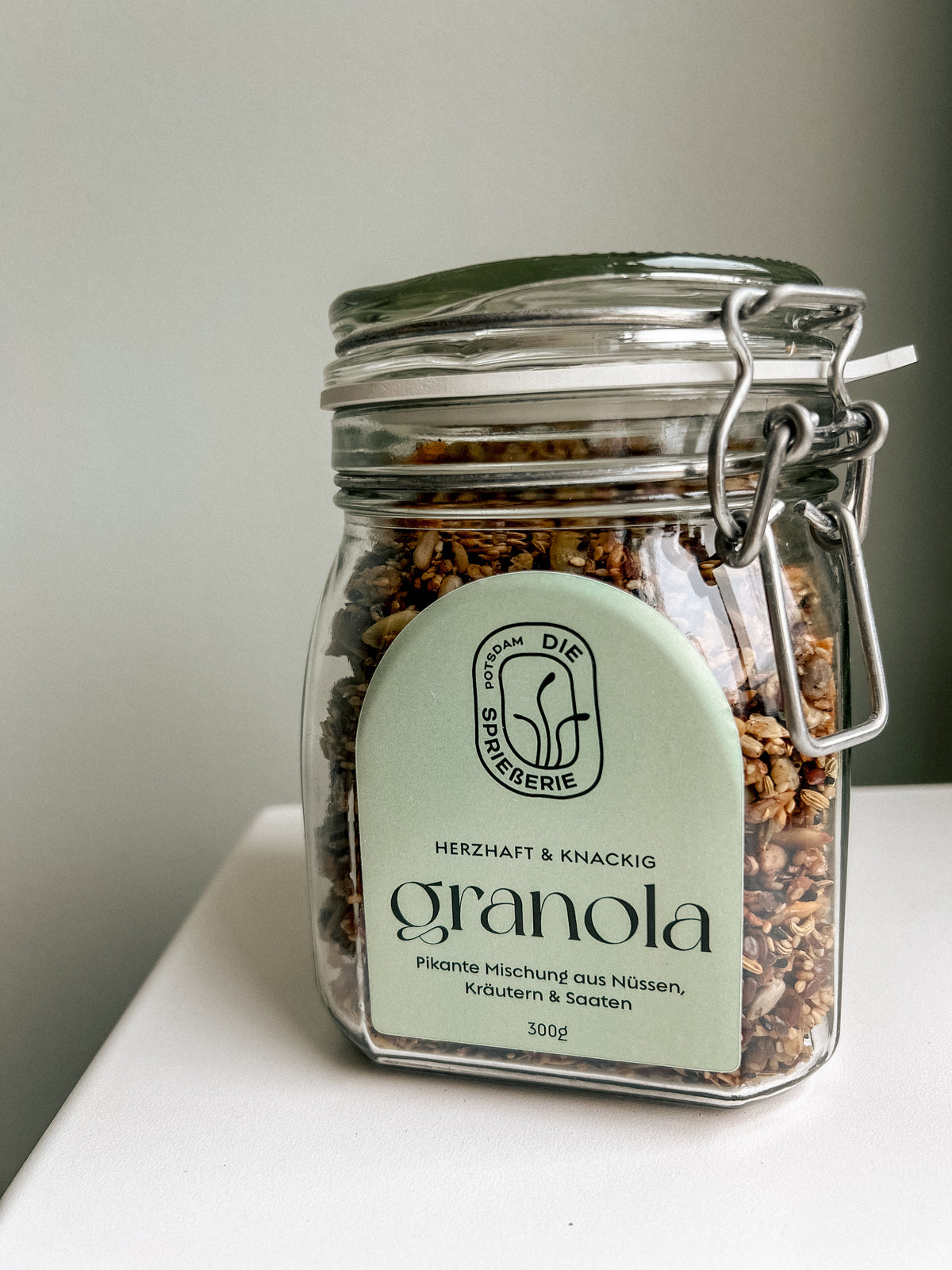 Die Spriesserie Granola glutenfrei salty herzhaft Nuss Knuspermischung Snack Müsli made in Potsdam