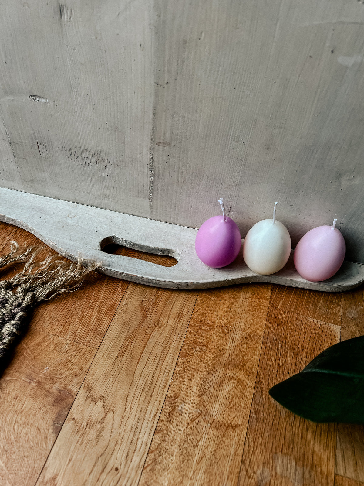 Long narrow candles in a set
