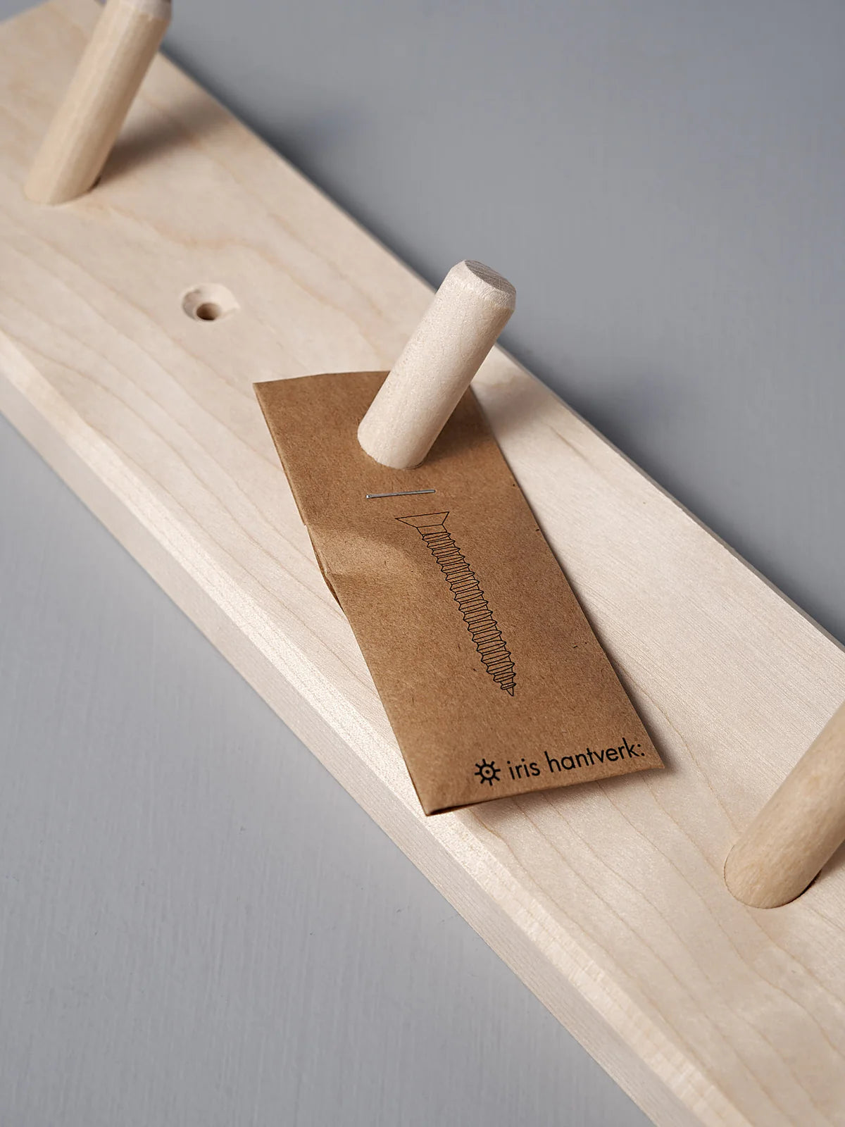 Hook rack made from Swedish birch wood