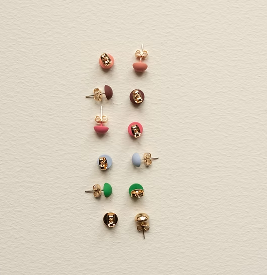 Ohrring Stecker Petit Soleil Sticky Sis Club Silber Rosa Blau Grün Gold