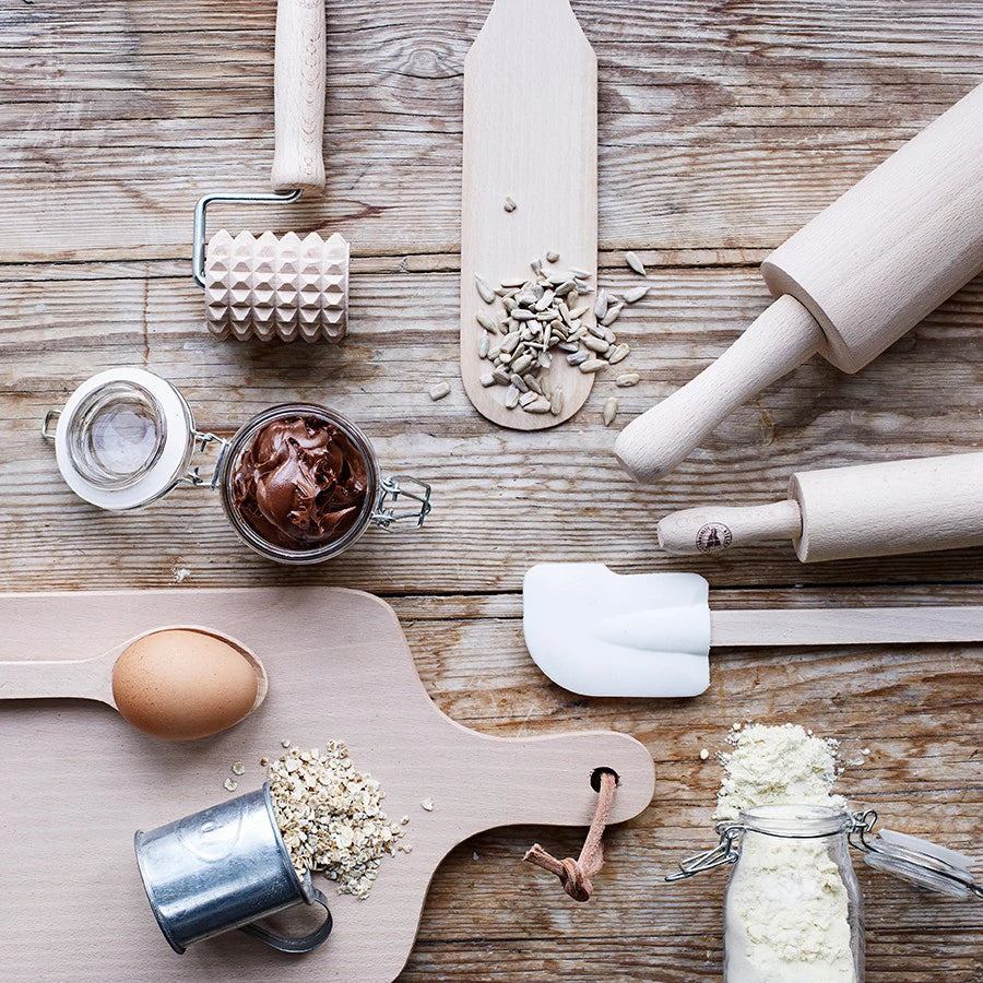 Large rolling pin made of beech wood