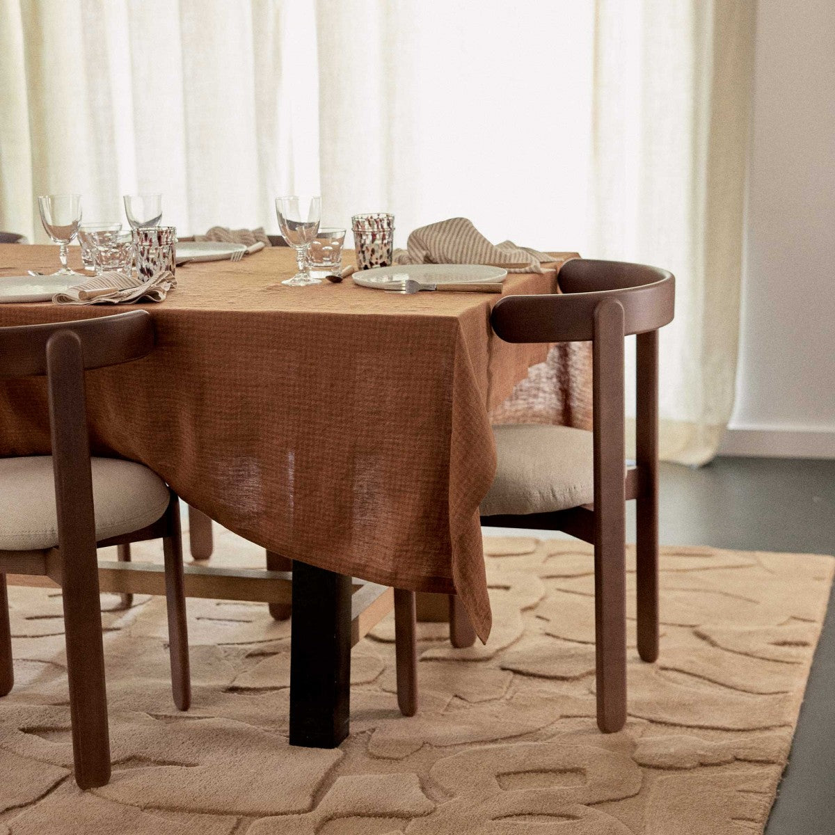 Tischdecke Leinen kariert Gabrielle Paris