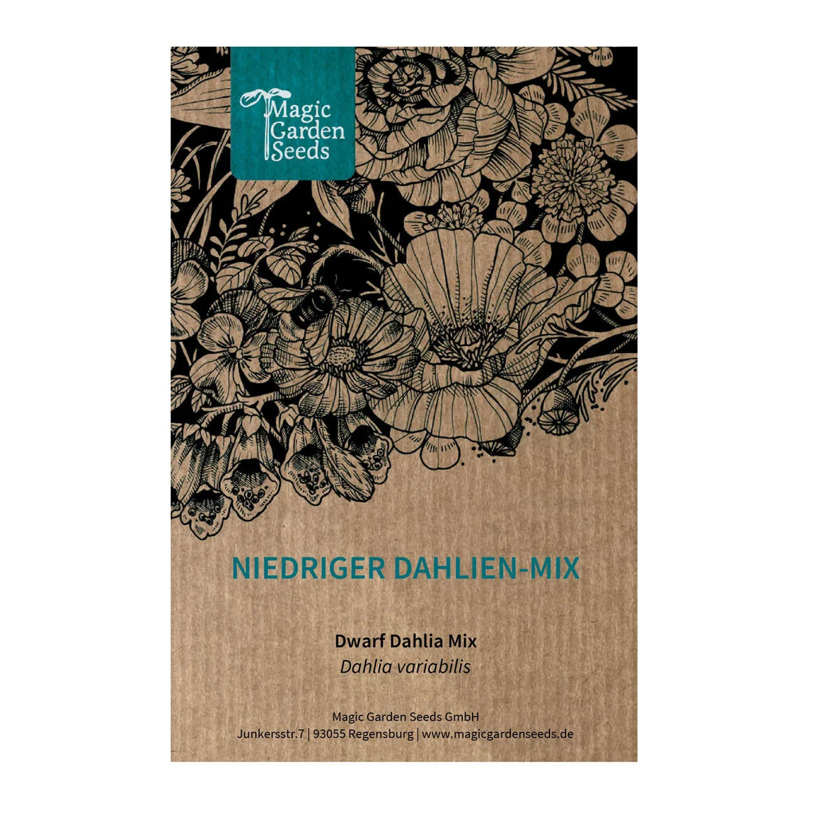 Dahlien Saatgut Dahlia variabilis Magic Garden Seeds Schnittblume Balkongarten kleiner Garten