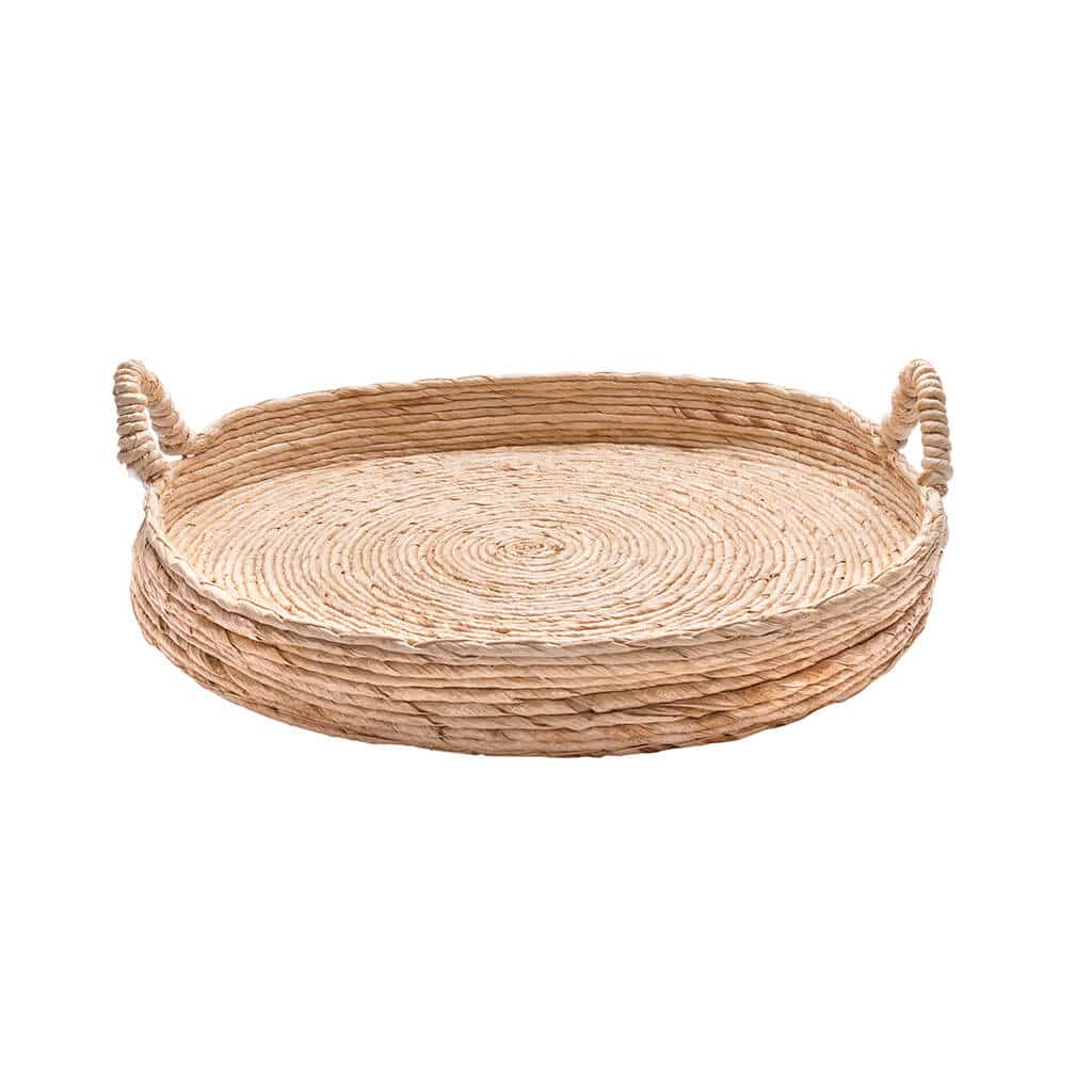 Tablett Abaca Original Home Naturmaterial Bohemian