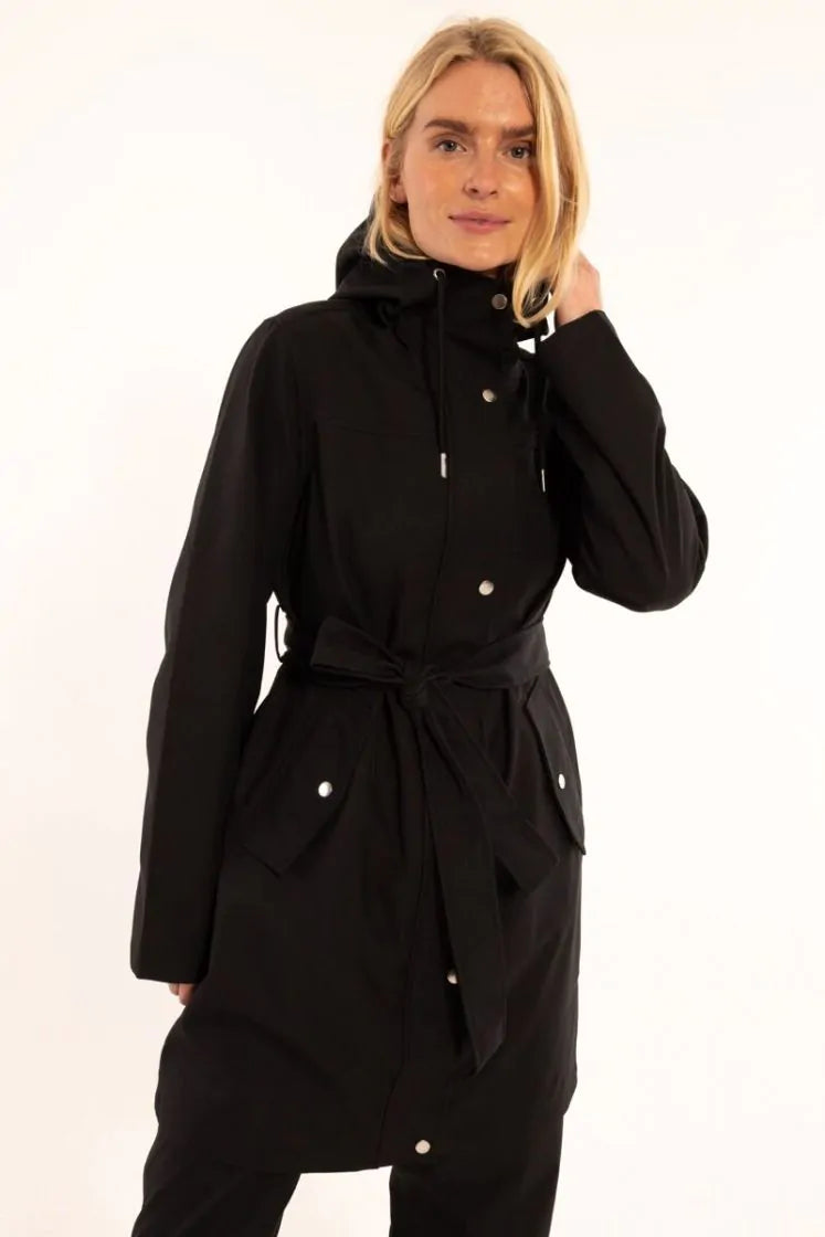 Regenjacke Regenmantel Jacke Mantel Regenpincho Danefae Rainlover Schwarz