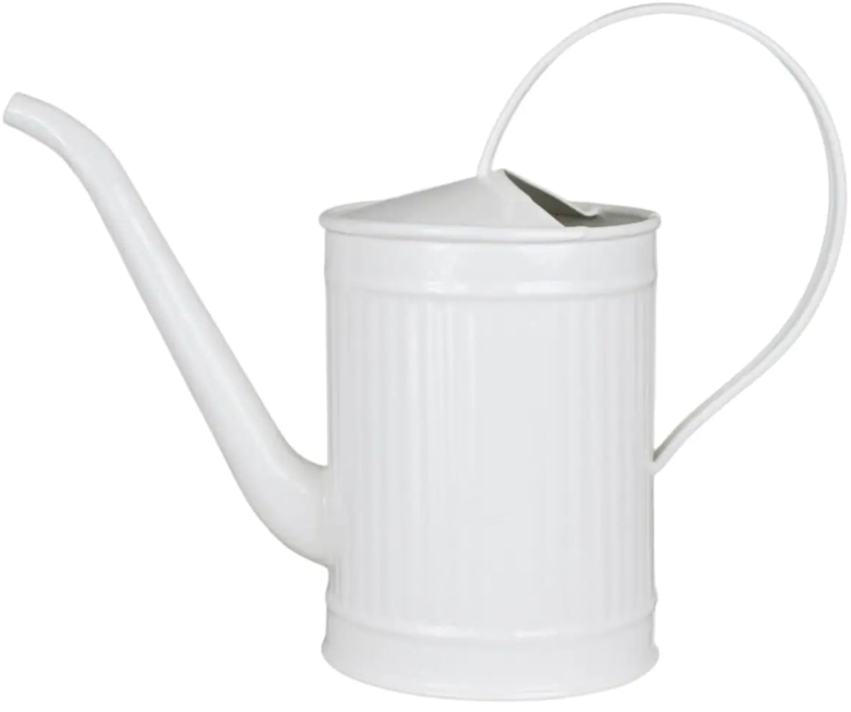Gießkanne skandinavisch Schweden Strömshaga Weiß Gartenwerkzeug Kanne Vase Metall Balkonpflanzen Zimmerpflanzen gießen 2 Liter