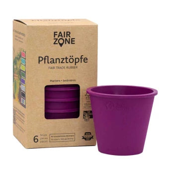 Pflanztopf aus Naturkautschuk in Brombeere
