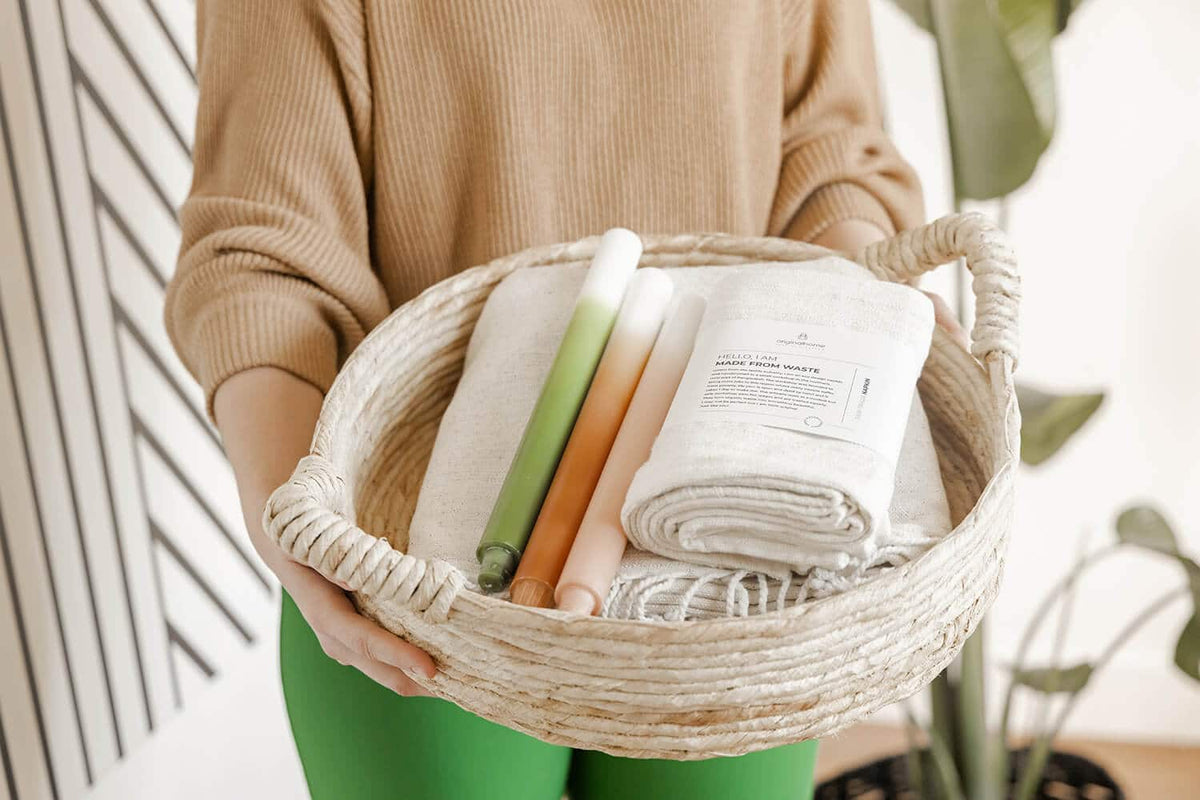 Tablett Abaca Original Home Naturmaterial Bohemian
