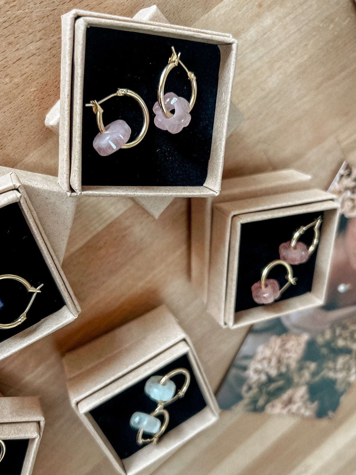 Flat round hoop earrings