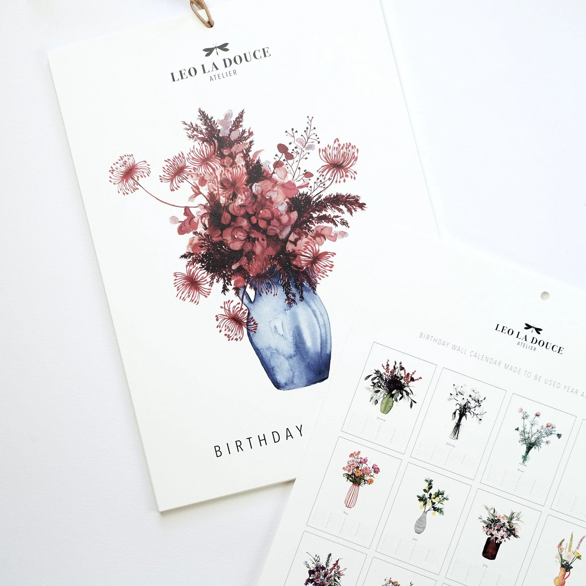 Kalender Geburtstagskalender Leo La Douce Blumenkalender Blumenstrauß Flower Love