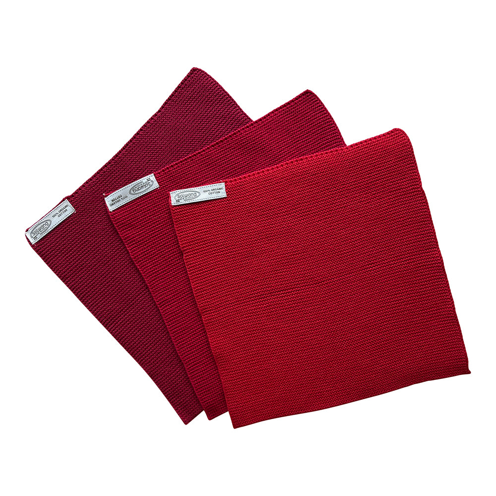 Spültuch Küchentuch Geschirrtuch Bio Baumwolle Solwang Design warmrot Rot