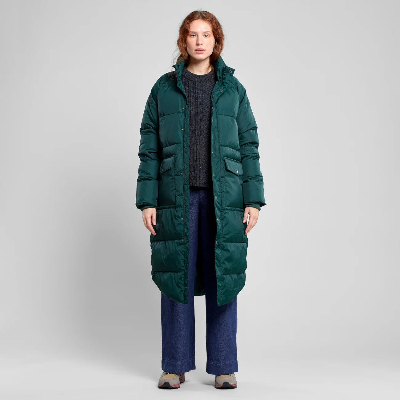 Puffer winter coat in Pine Green