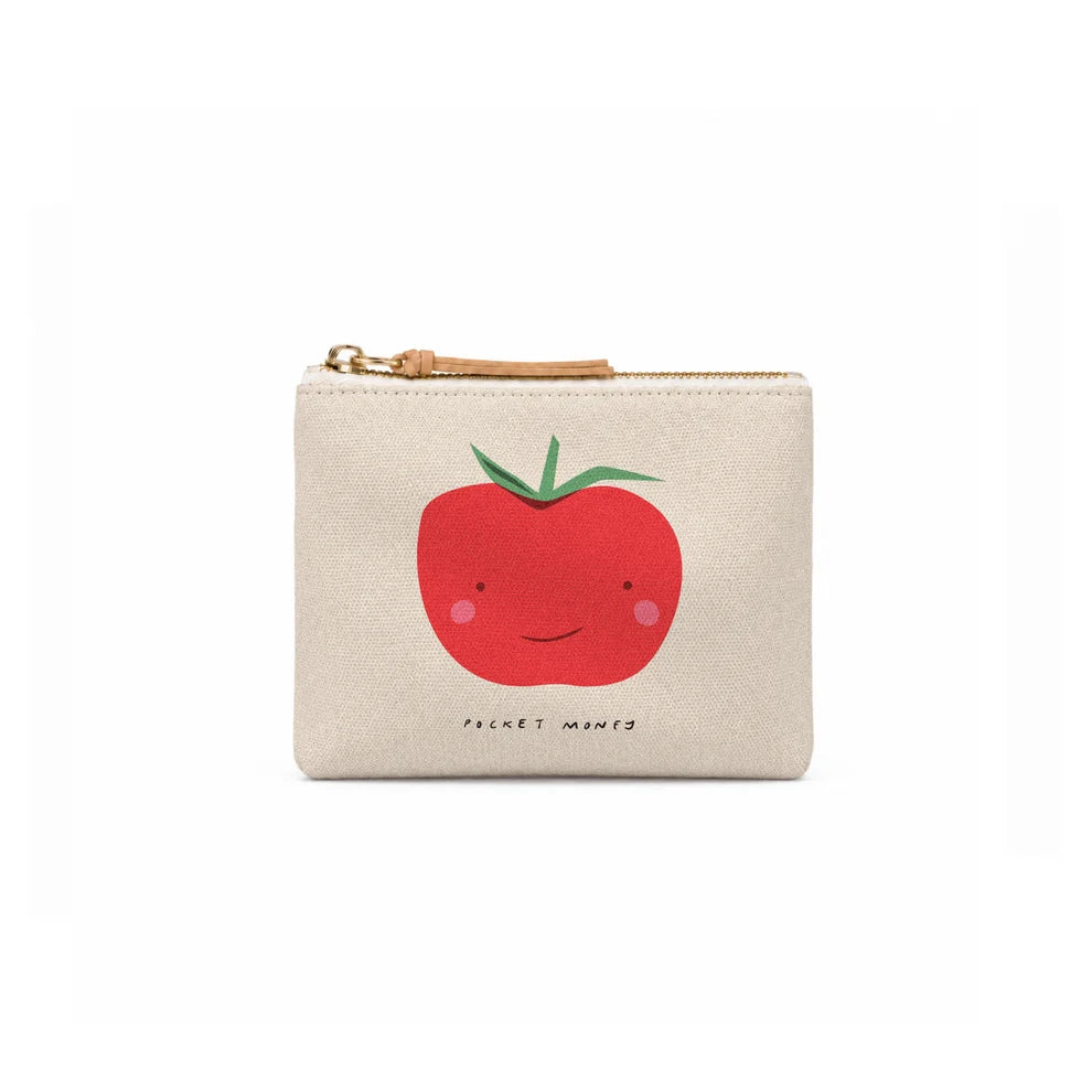 Geldbeutel kleine Tasche Portmonnaie Tomate Pleased to meet Baumwolle Leder