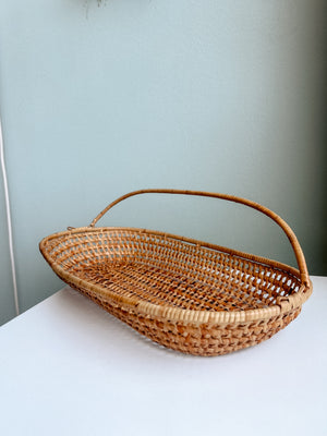 Korb geflochten Henkel DDR Design Second Hand