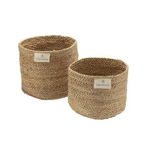 Übertopf Jute Blumentopf Naturmaterial geflochten Pflanztopf