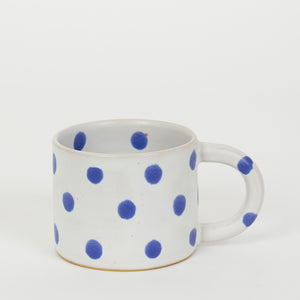 Kaffeetasse Tasse Tee A world of craft Punkte Blau Weiß Keramik
