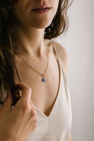 Gliederkette Kette Natursteine Handarbeit Fauna y Flora vergoldet unisex individuell einstellbar