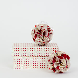 Flower Ball Origami Weihnachtsbaumschmuck Anhänger A world of craft Geschenk
