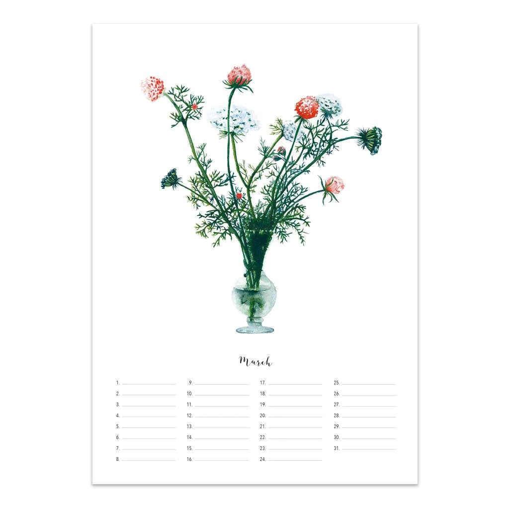 Birthday calendar Flower Love