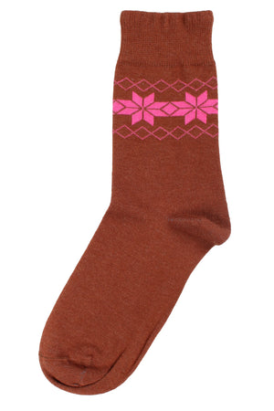 Wolle Socken Streifen Pink Danefae
