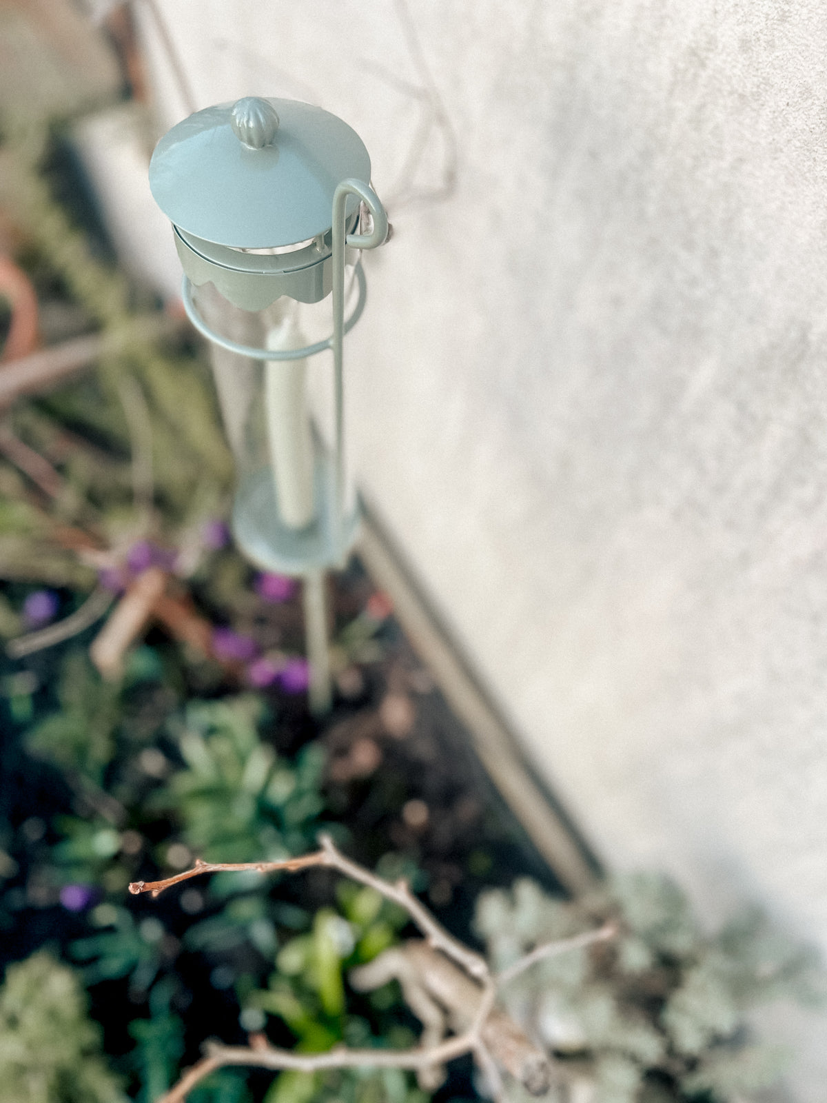 Windlicht Laterne skandinavisch romantisch Cottage Garden Lampe Leuchte Outdoor Balkongarten Strömshaga Schweden Außenbeleuchtung Salbei Grün Glas Metall