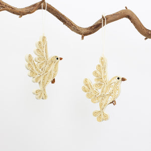 Tauben, Baumschmuck, Anhänger, Christbaum, Geschenk, Weihnachtsdekoration, A world of crafts, skandinavisch, Papier, Origami