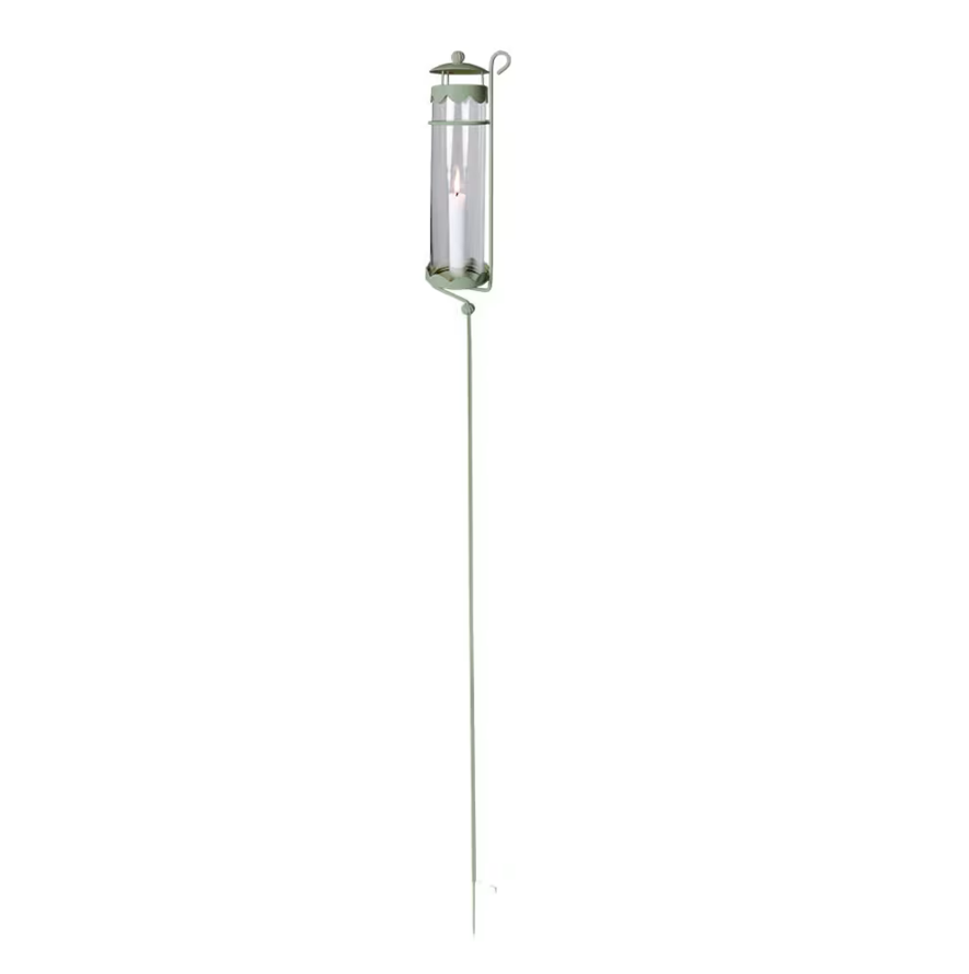 Windlicht Laterne skandinavisch romantisch Cottage Garden Lampe Leuchte Outdoor Balkongarten Strömshaga Schweden Außenbeleuchtung Salbei Grün Glas Metall