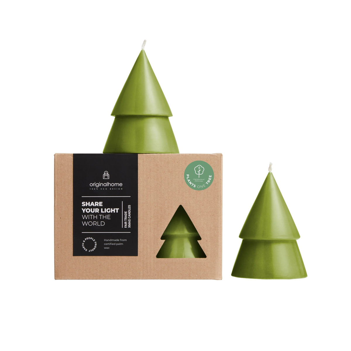 Kerzen Tannenbaum Bäumchen Baum Stumpenkerzen Original Home grün