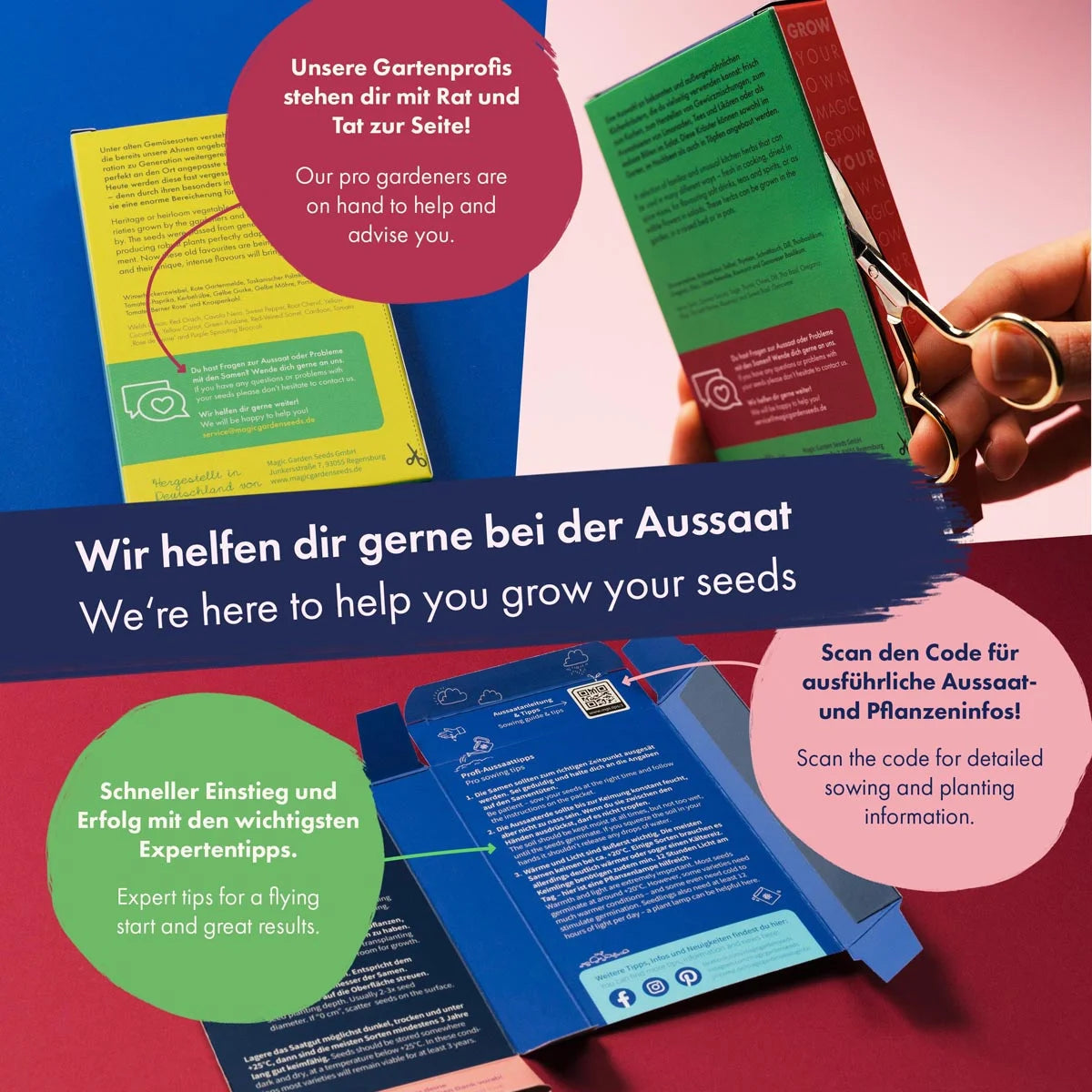Gemüse Hochbeet Saatgut samenfest Magic Garden Seeds Rote Beete Möhre Salat Zwiebel