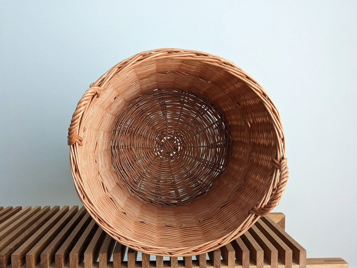 Hand-woven basket for plants, laundry, pillows etc.