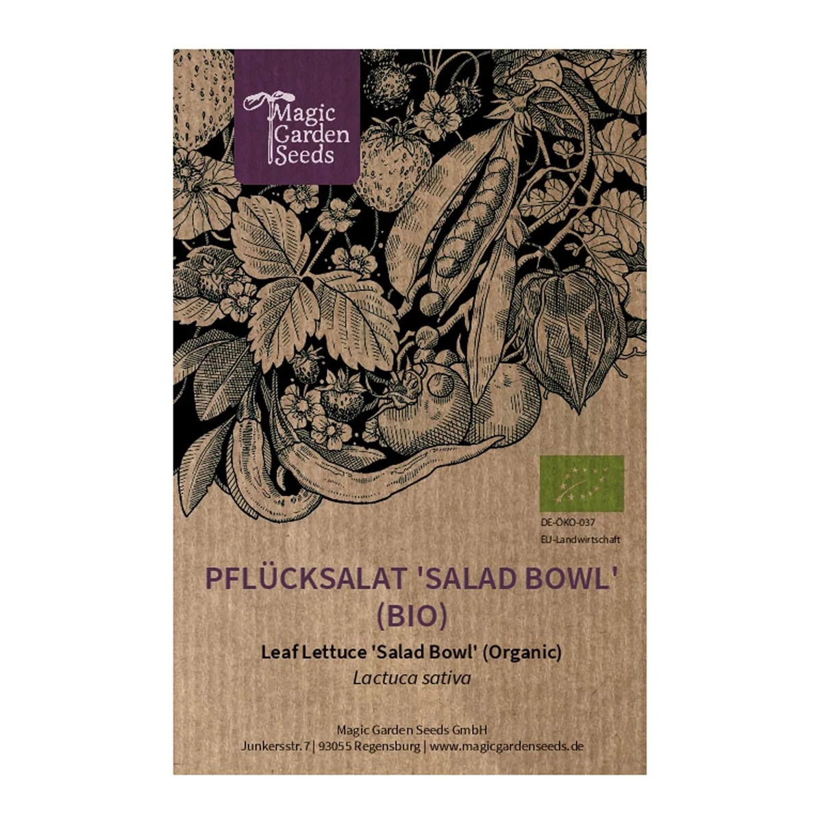 Pflücksalat Red Salat Bowl Magic Garden Seeds Saatgut Bio Salat samenfest Gemüsegarten Balkongarten