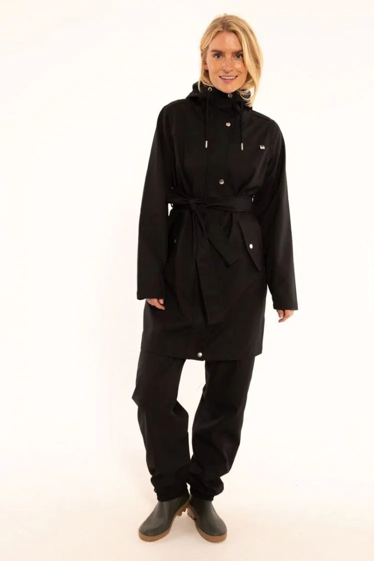 Regenjacke Regenmantel Jacke Mantel Regenpincho Danefae Rainlover Schwarz