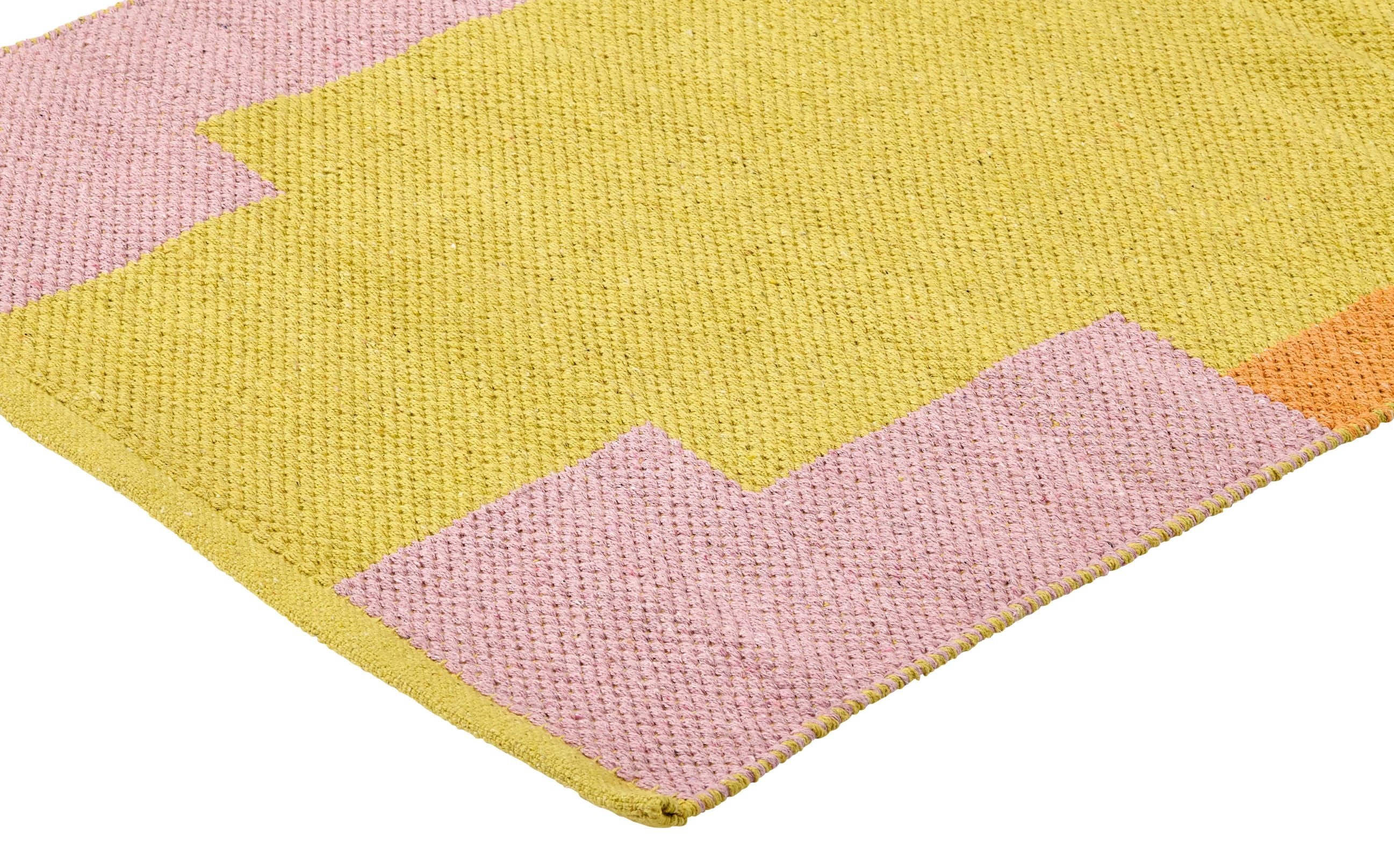 Cotton carpet "Honey" hand-woven