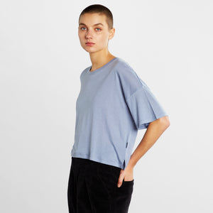 Loose T-shirt made of TENCEL in light blue