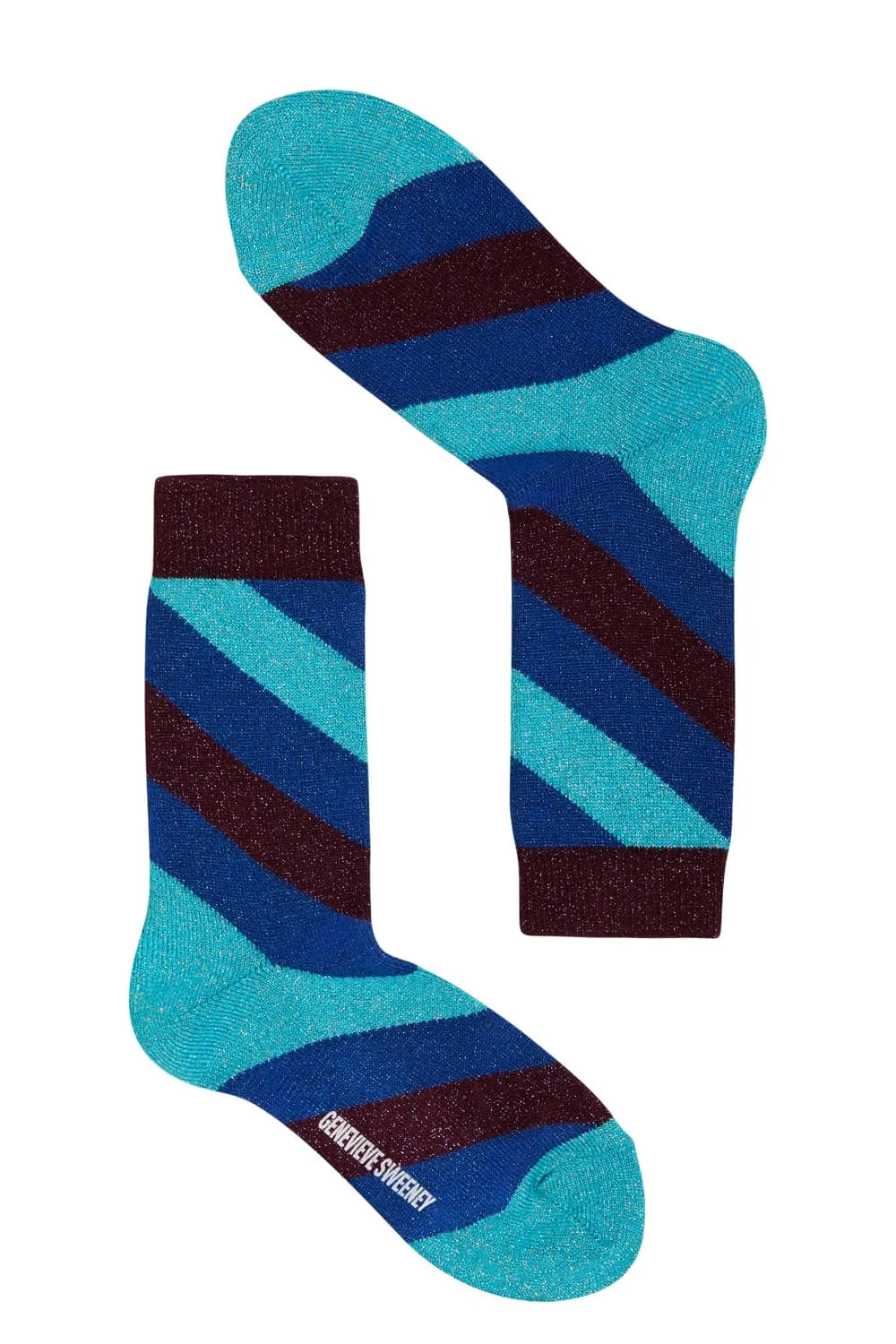 Glittery Socks - Sparkly Stripe Blue