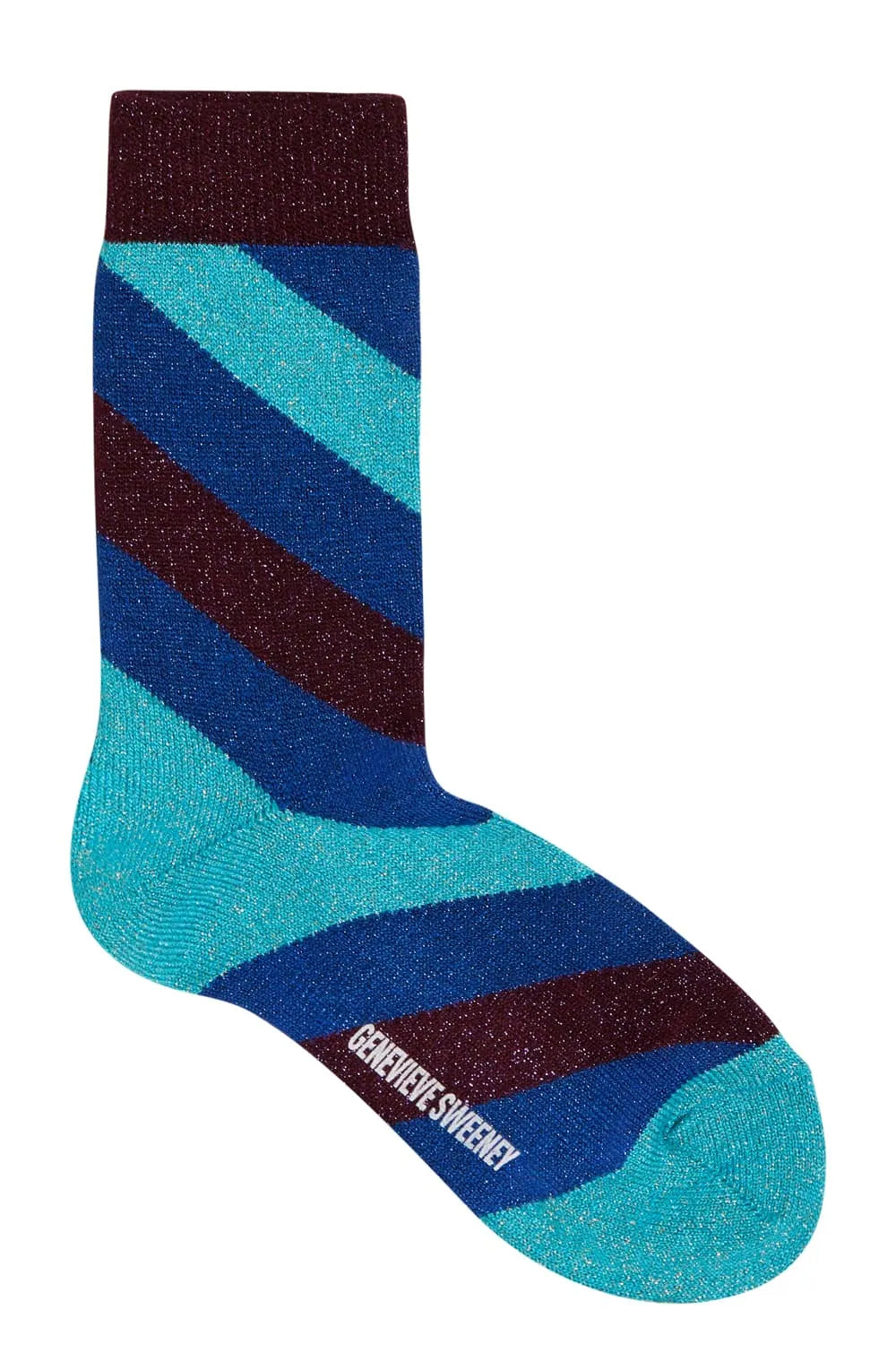 Glittery Socks - Sparkly Stripe Blue