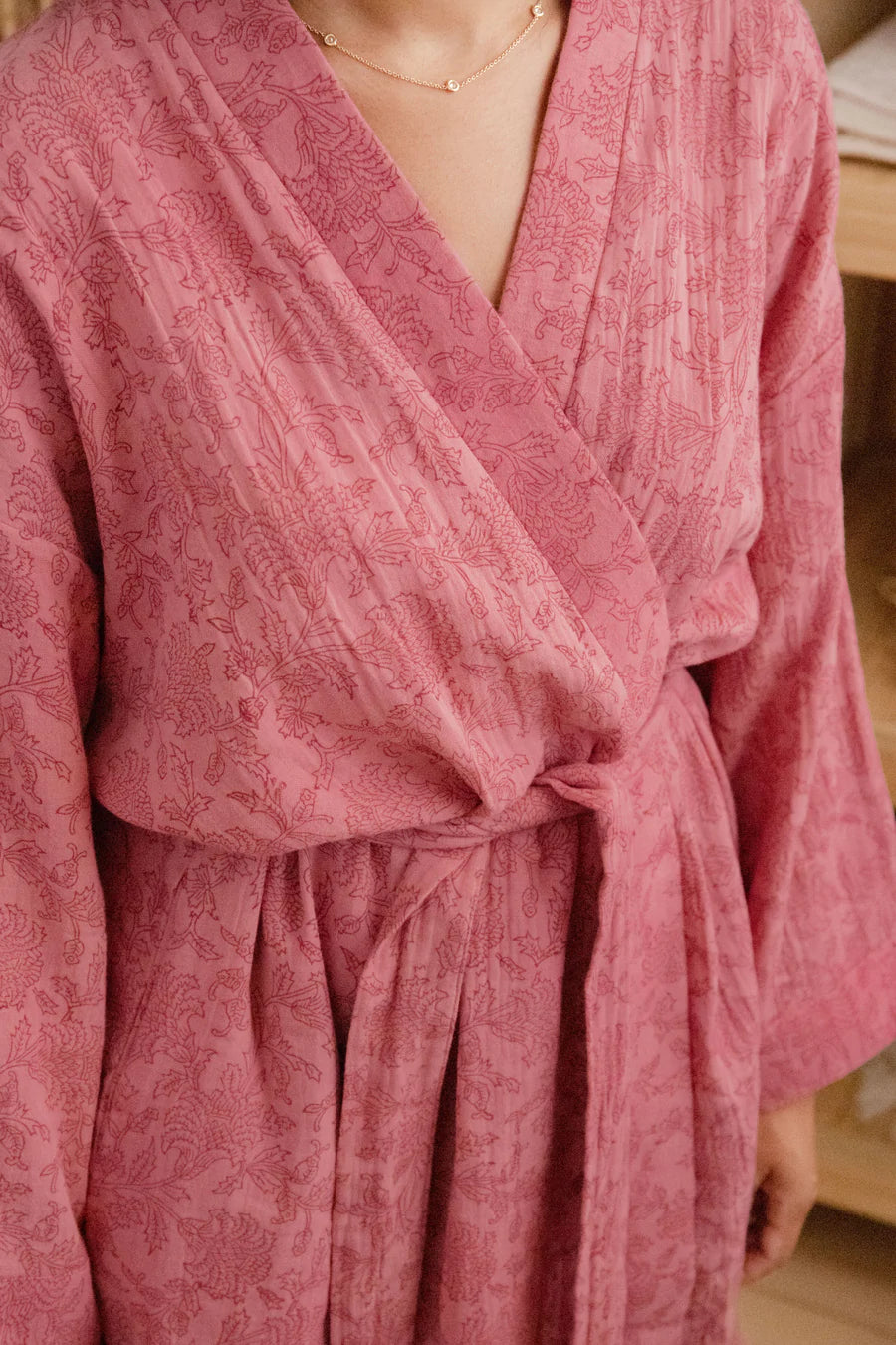 Muslin dressing gown made from organic cotton