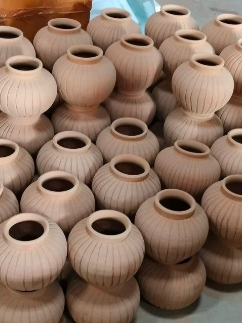 Terracotta vase for garden bouquets