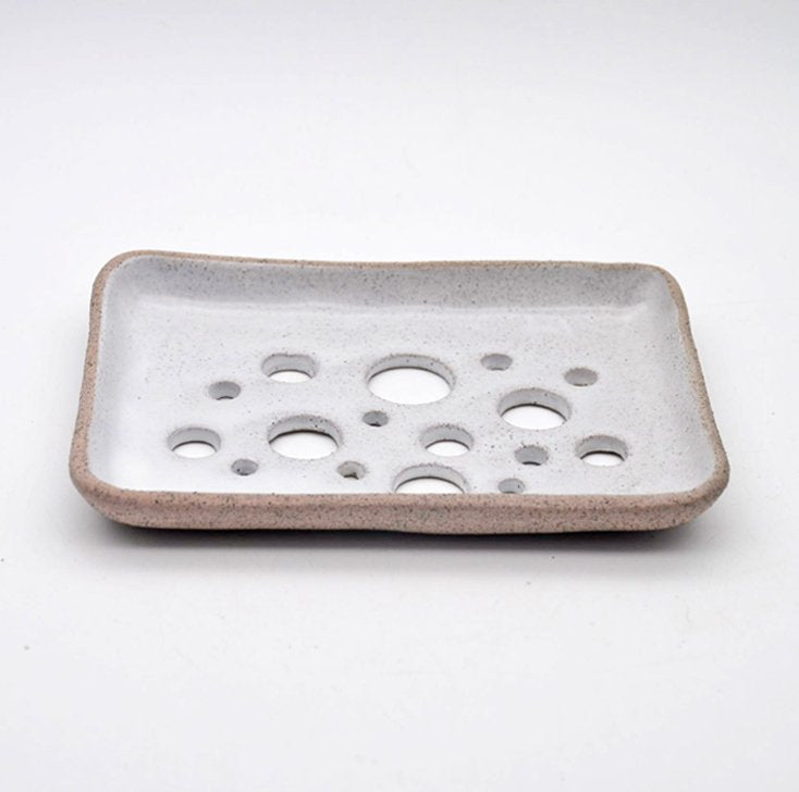 Soap dish made from natural clay