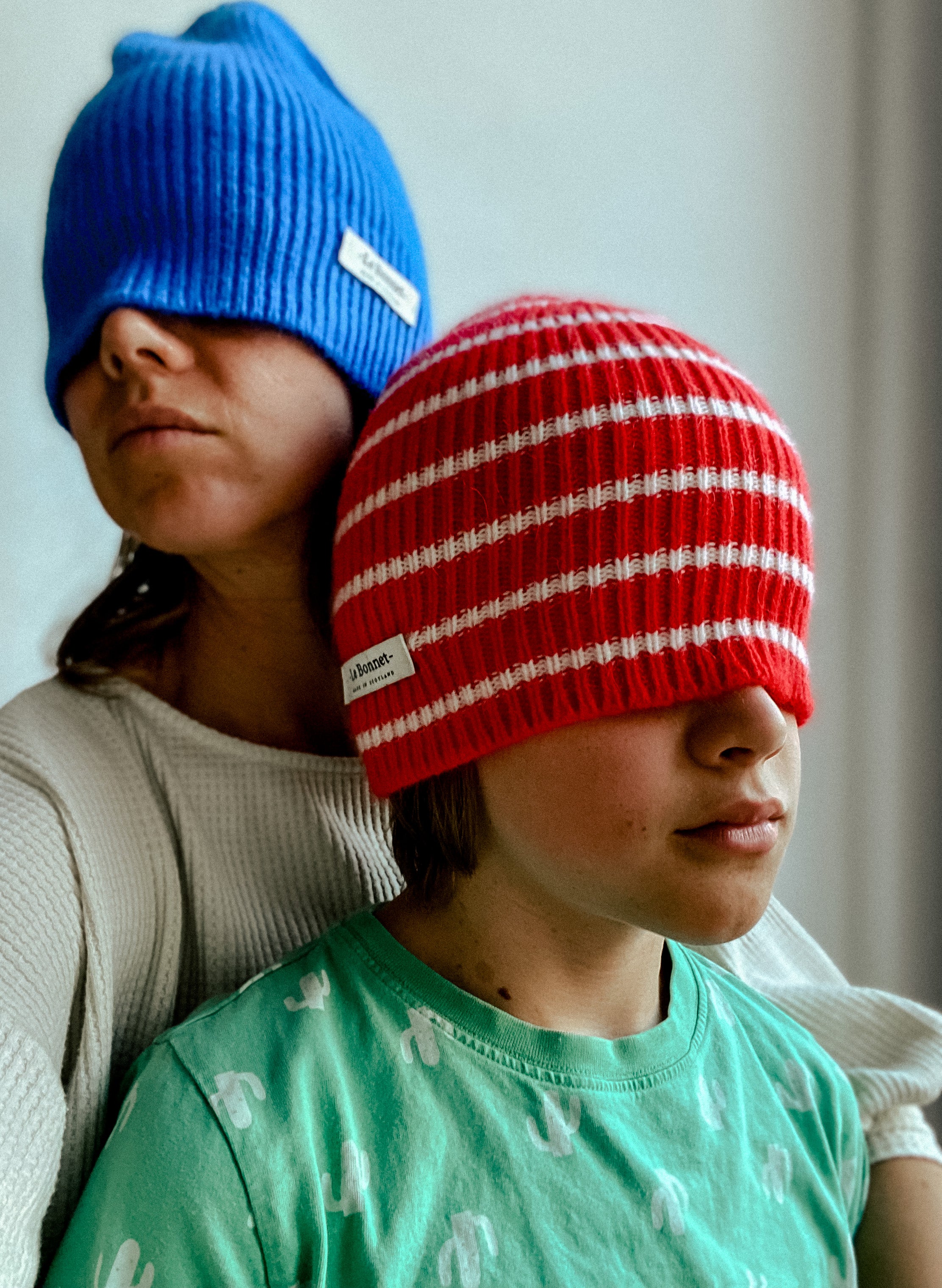 Striped knitted hats for kids