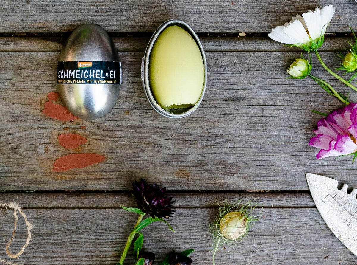 Handpflege Bienenwachs Handcreme Ei Ostern Geschenk made in Germany Gärtnerprodukt
