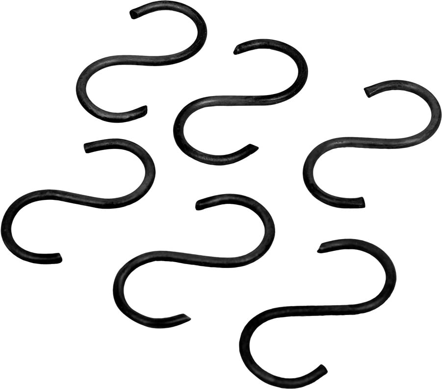 Hooks in black as a set